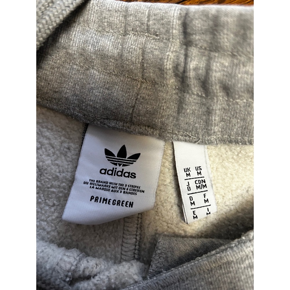Adidas Originals Trefoil Heather Gray Primegreen Fleece Joggers Mens Size M - Picture 5 of 7